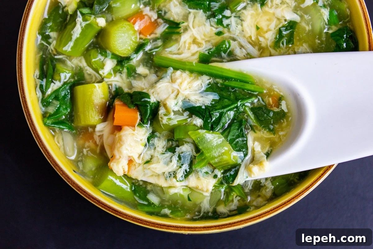 egg drop soup with vegetables
