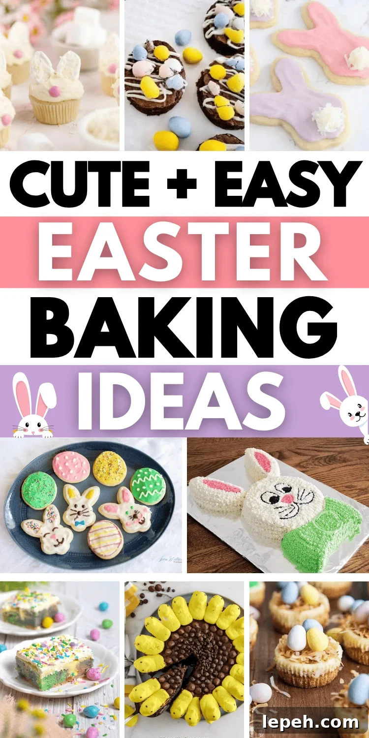 Easy Easter baking ideas: cute desserts, cupcakes, cookies, bars, cheesecakes, and cakes.