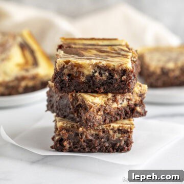 A stack of cheesecake brownies.