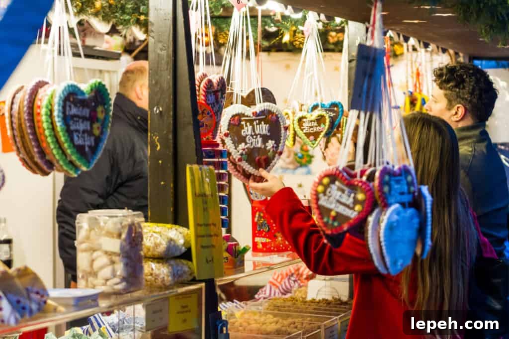 Stalls at a Christmas market