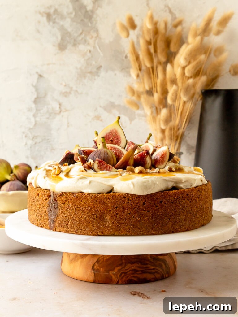 spiced fig hazelnut cake