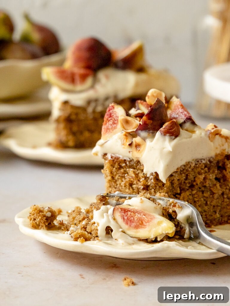 spiced fig hazelnut cake