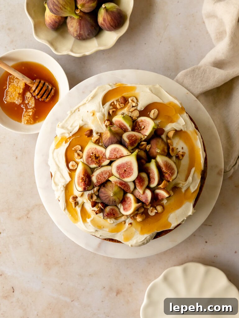 spiced fig hazelnut cake
