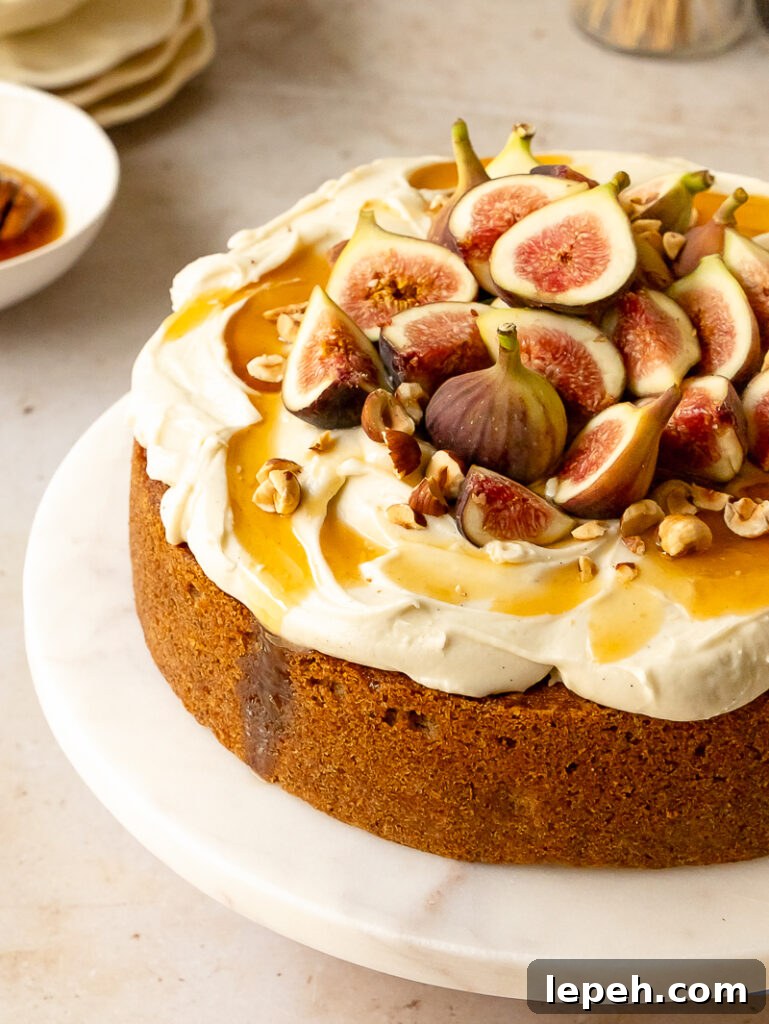 spiced fig hazelnut cake