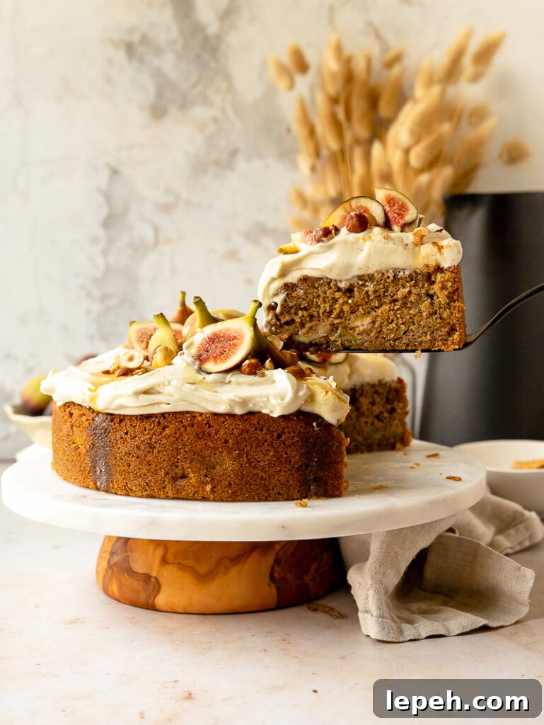 spiced fig hazelnut cake