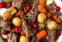 Cranberry Beef Stew in a Slow Cooker — Comforting One-Pot Meal