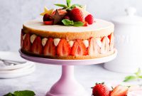 Classic Fraisier Strawberry Cake Recipe