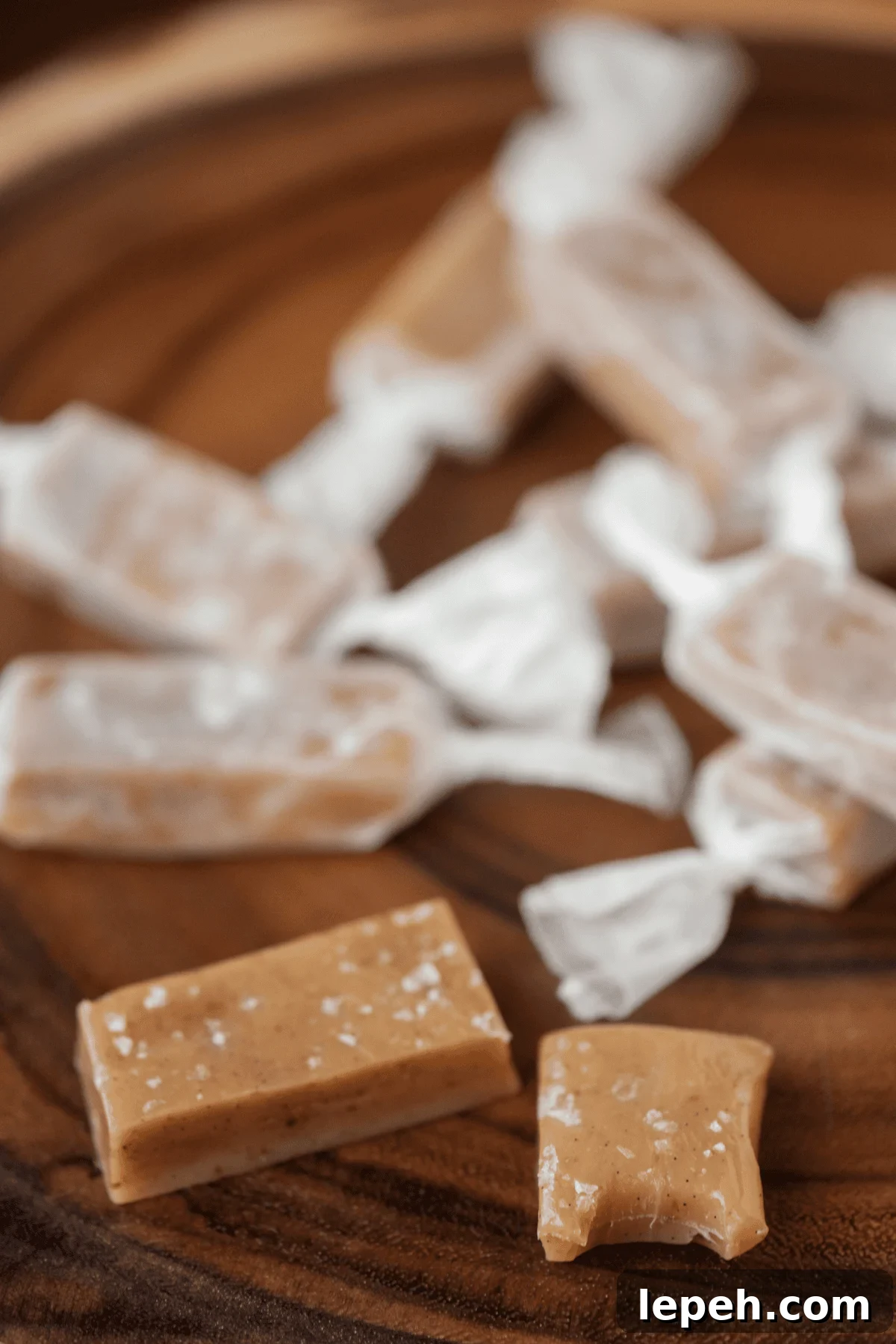 Salted Vanilla Bean Caramels Recipe — Smooth Homemade Caramels 2 homemade salted caramels.