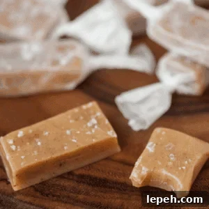 Salted Vanilla Bean Caramels Recipe — Smooth Homemade Caramels 6 homemade salted caramels.